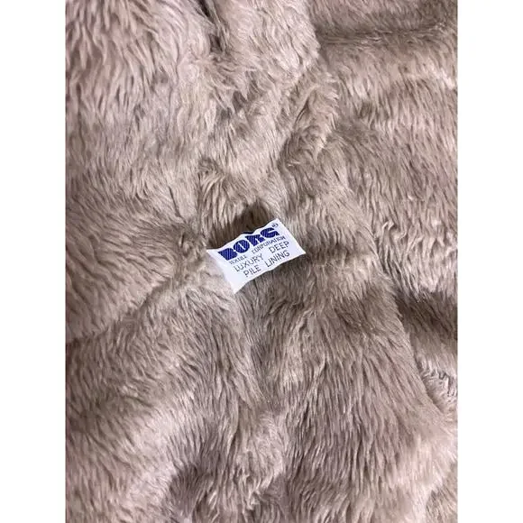 Vintage Kuppenheimer Fur Lined Trench Chore Coat Beige Men’s 44/Large Tall - Picture 7 of 9